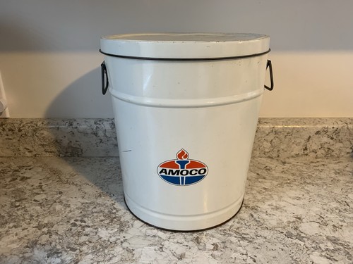 Vintage amoco gallon tin can - amoco,